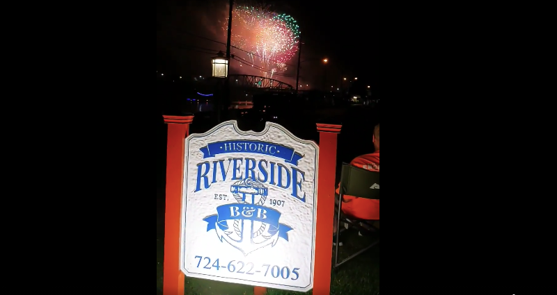 Beaver County BOOM Fireworks from Riverside B&B